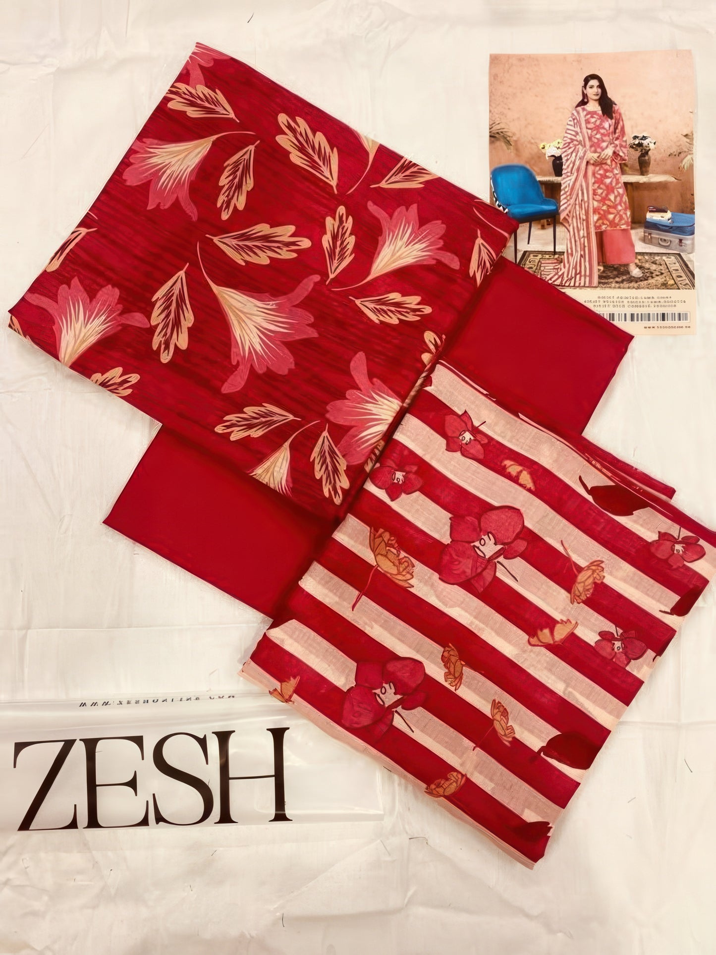 ✨ Zesh ✨ 3 Piece unstitched Suit Zesh Summer Lawn Collection 2025