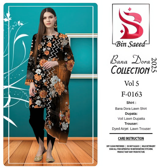 ✨ Binsaeed❤️ Bana Dora 3-piece Unstitched Suit Summer Lawn Collection