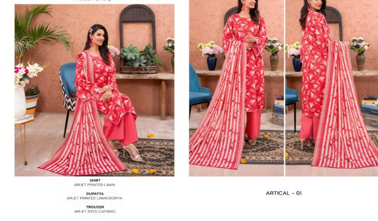 ✨ Zesh ✨ 3 Piece unstitched Suit Zesh Summer Lawn Collection 2025